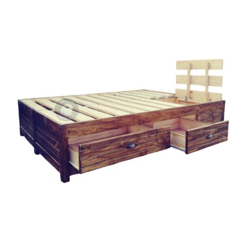 Queen Storage Bed Base With Drawers, Wood Storage Bed Frame Queen Size