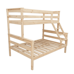 Citi Tribunk single over double bed Pine Wood clear natural