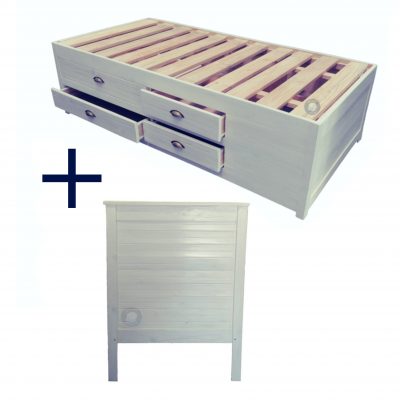 4 drawer storage bed with headboard