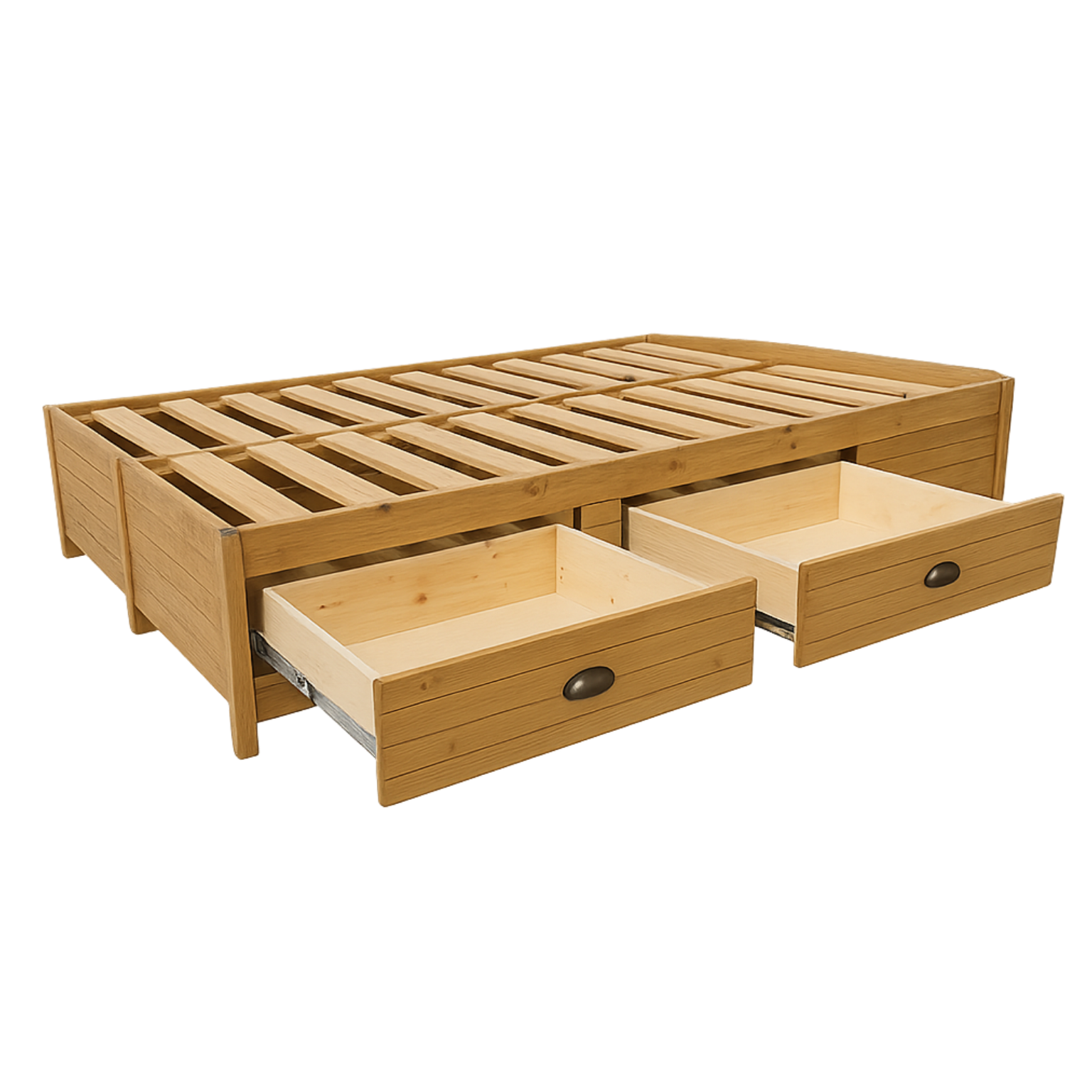 light oak Solid wood storage bed base with drawers Dream Beds