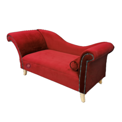 red chaise chair couch