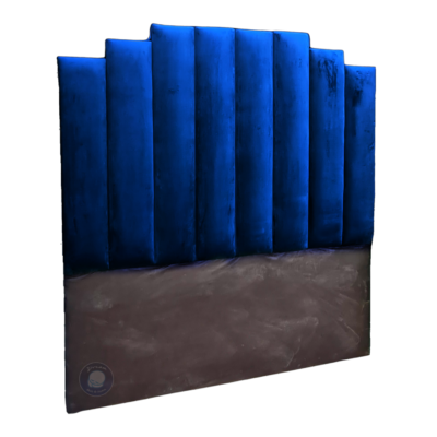 upholstered headboard step panel blue