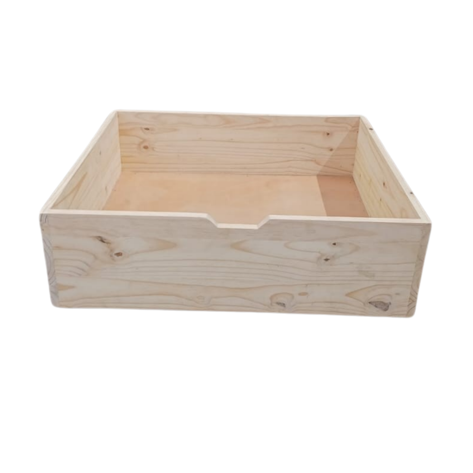 raw pine storage box on wheels