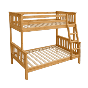 single over three quarter bunk Beach Light Oak