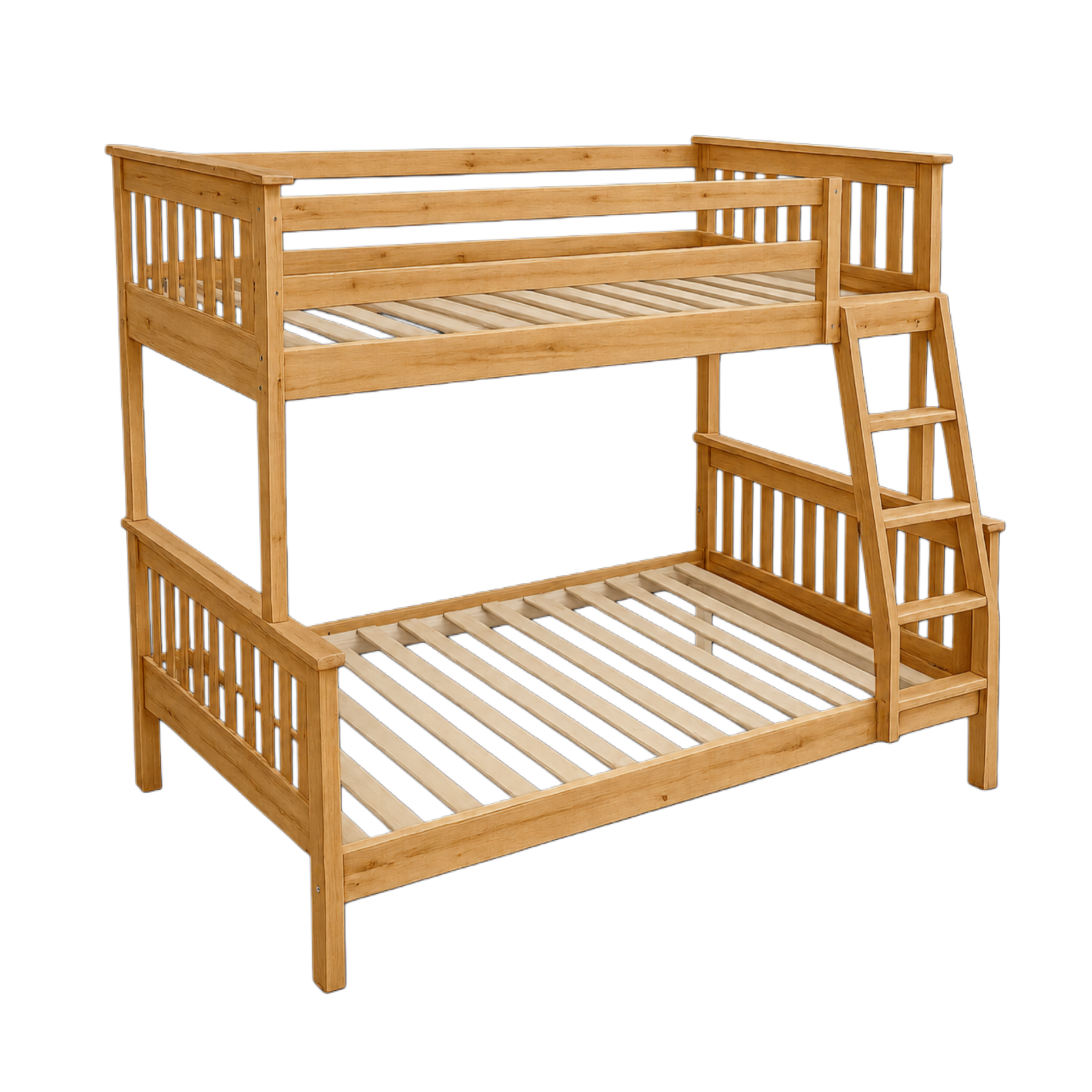 single over three quarter bunk Beach Light Oak