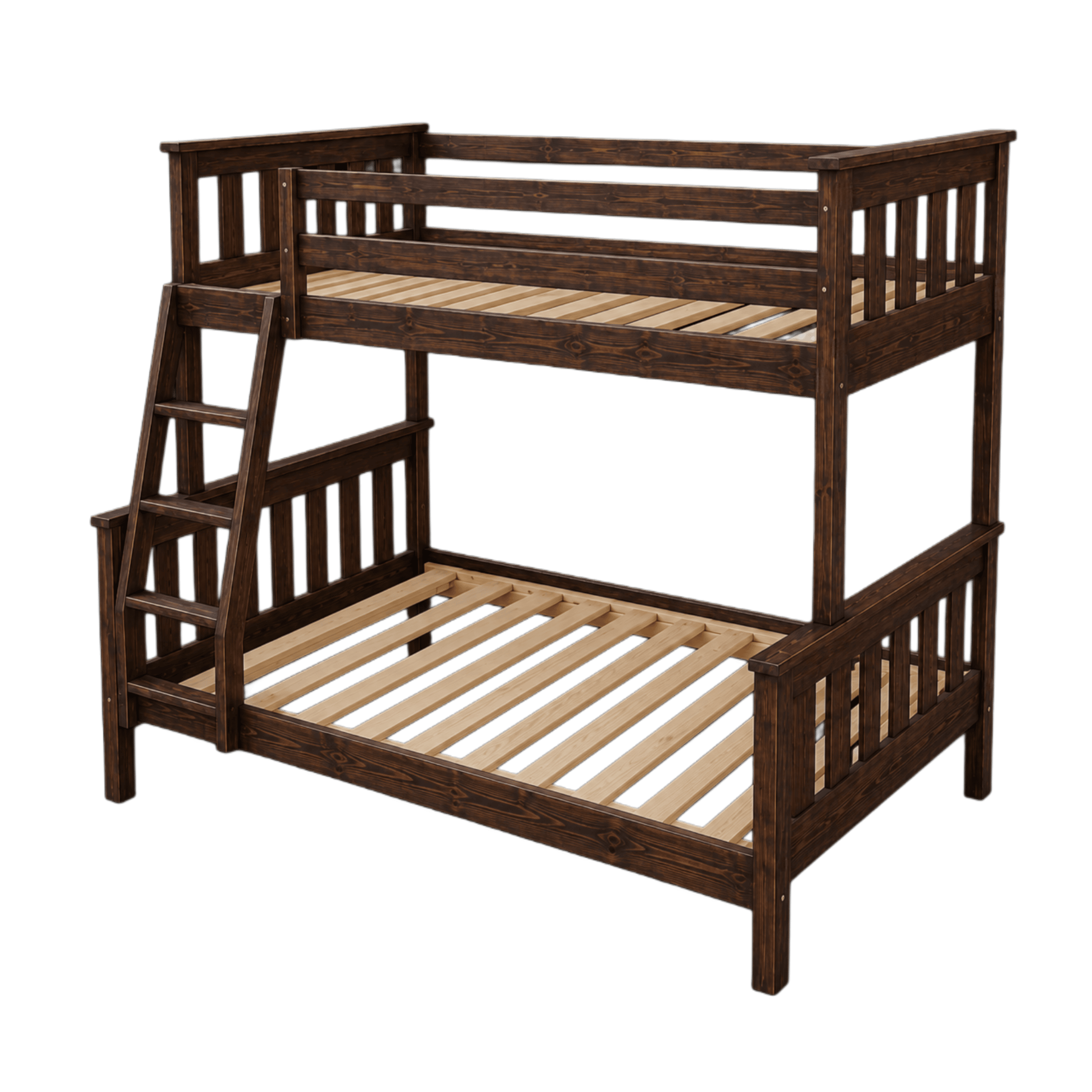 three quarter over double bunk beach dark oak