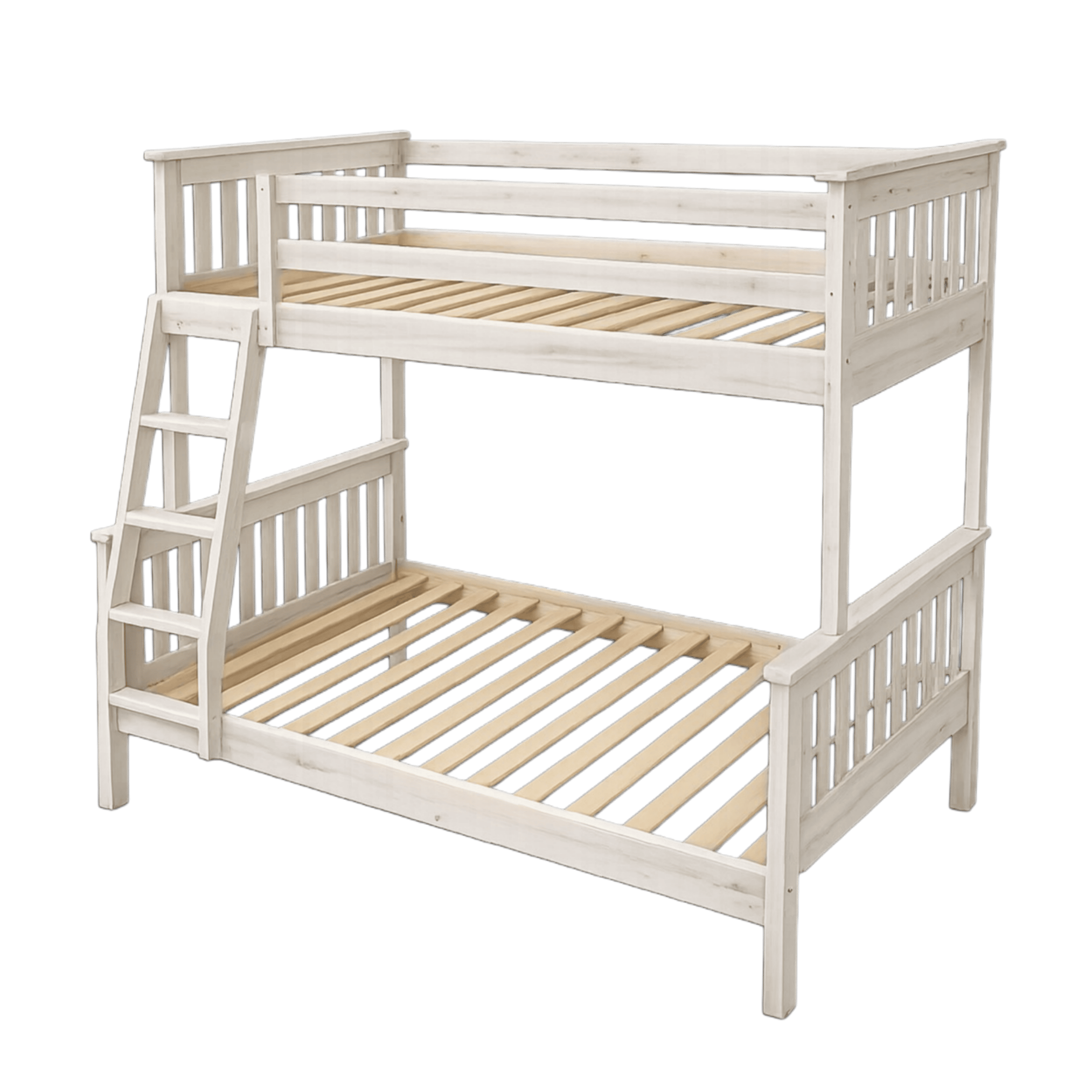 three quarter over double bunk beach white