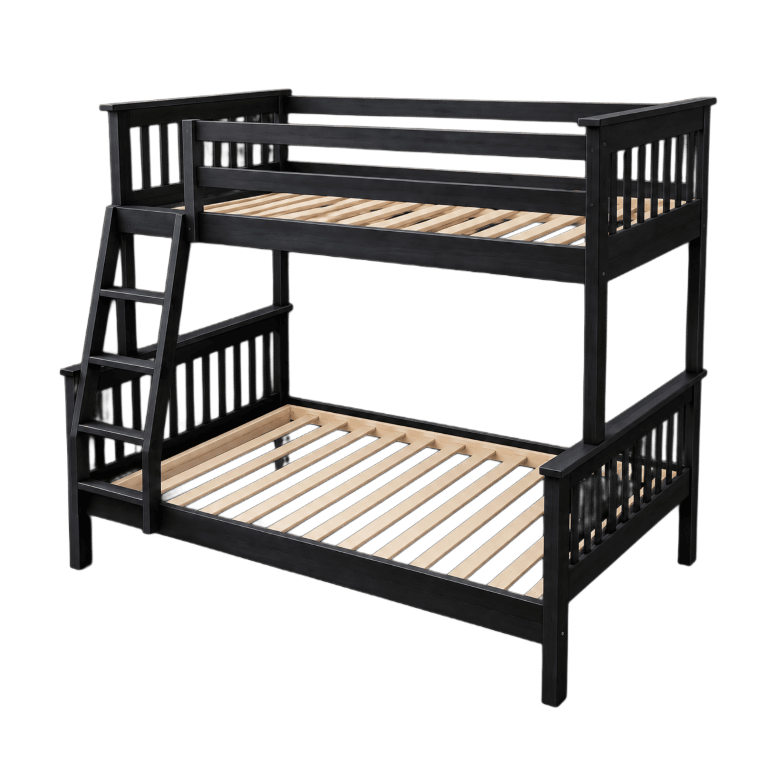 three quarter over double bunk black
