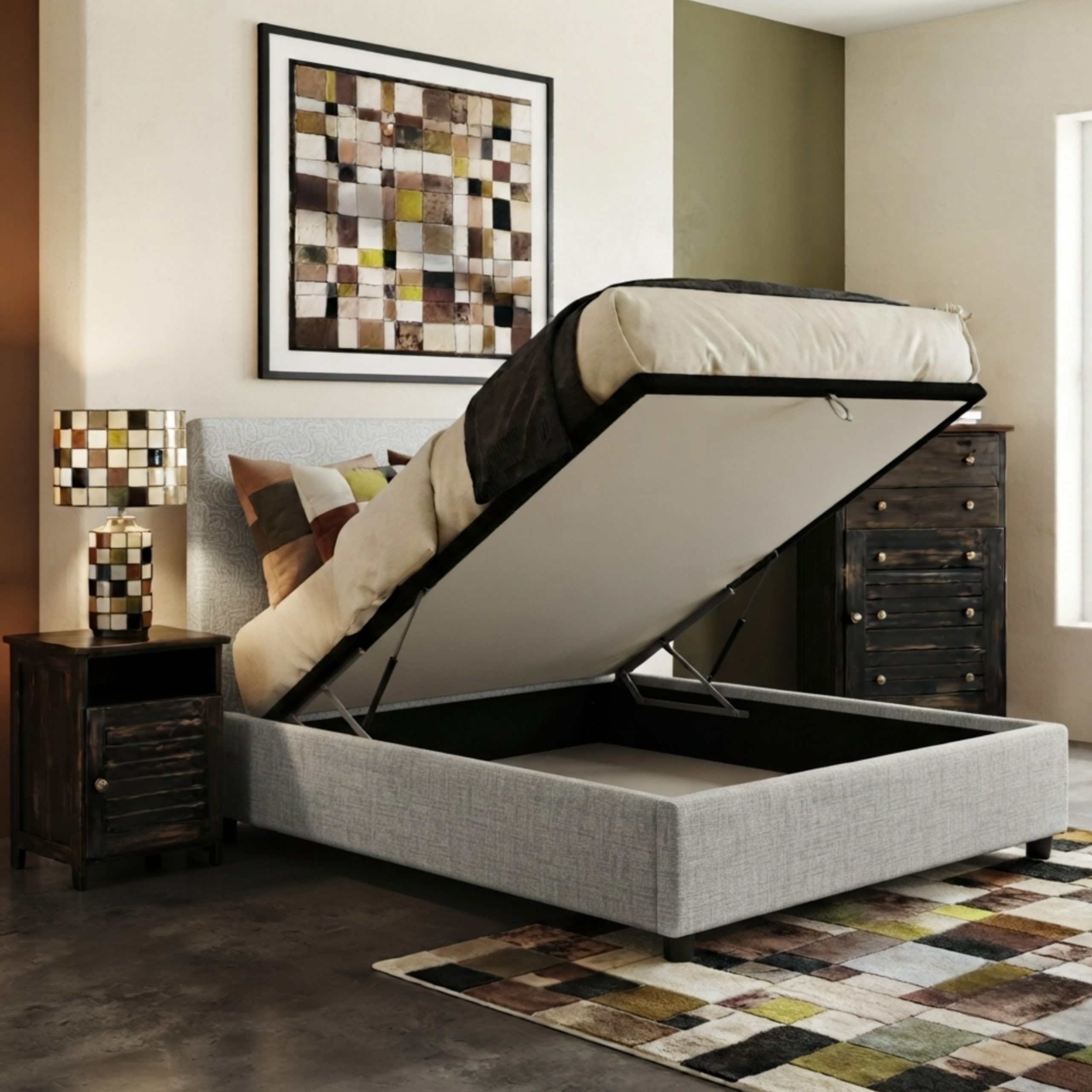 light grey lift up lifestyle Dream Beds
