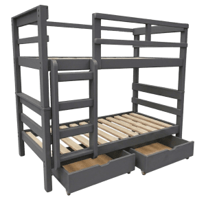 Grey Revive Bunk with storage boxes Dream Beds