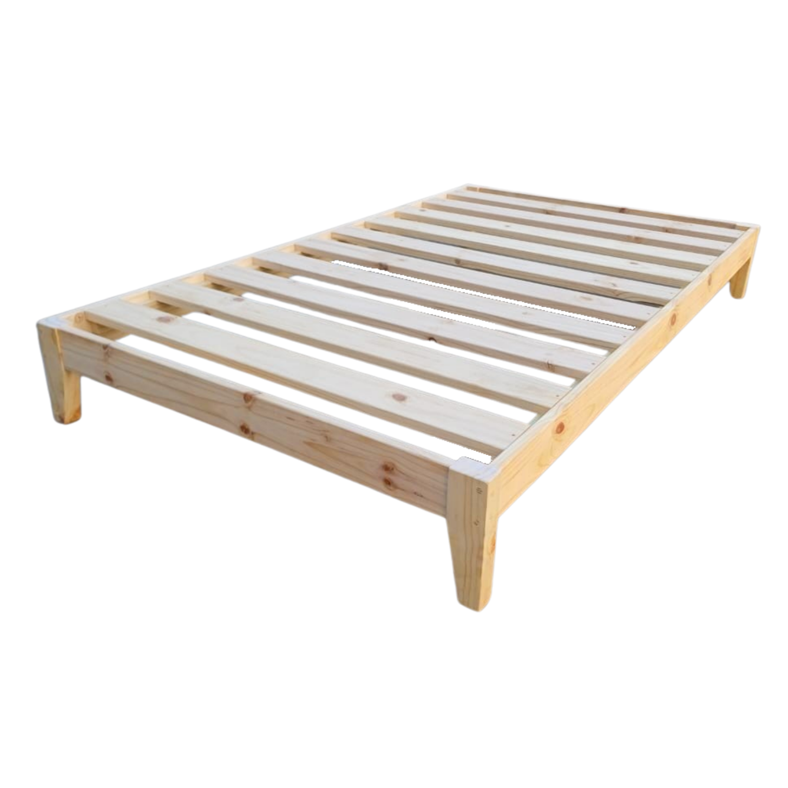 Clear finish Slatted wooden bed base from Dream Beds