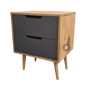 Retro Bed Side Table - 2 Draws