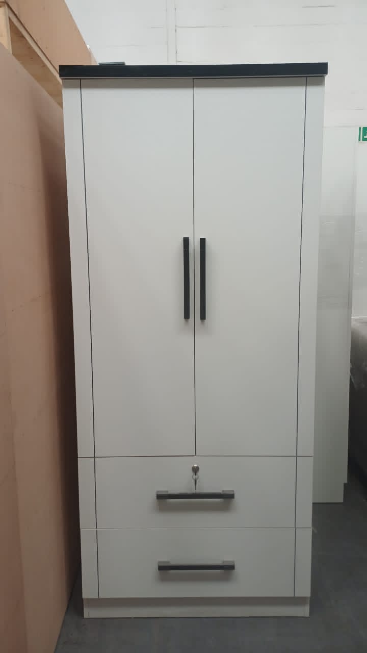 2 Door Livia White Wardrobe