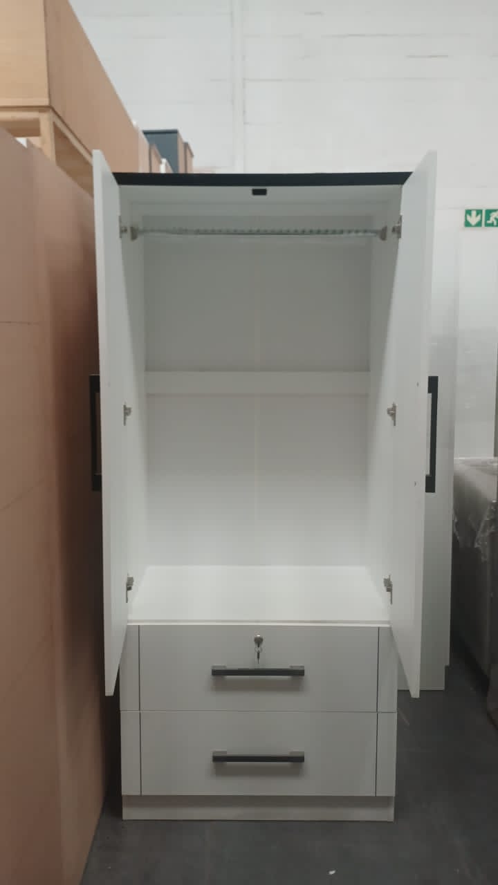 2 Door Livia White Wardrobe