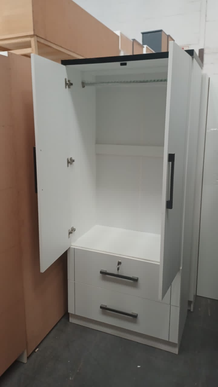 2 Door Livia White Wardrobe : Bargain Bin - Image 4