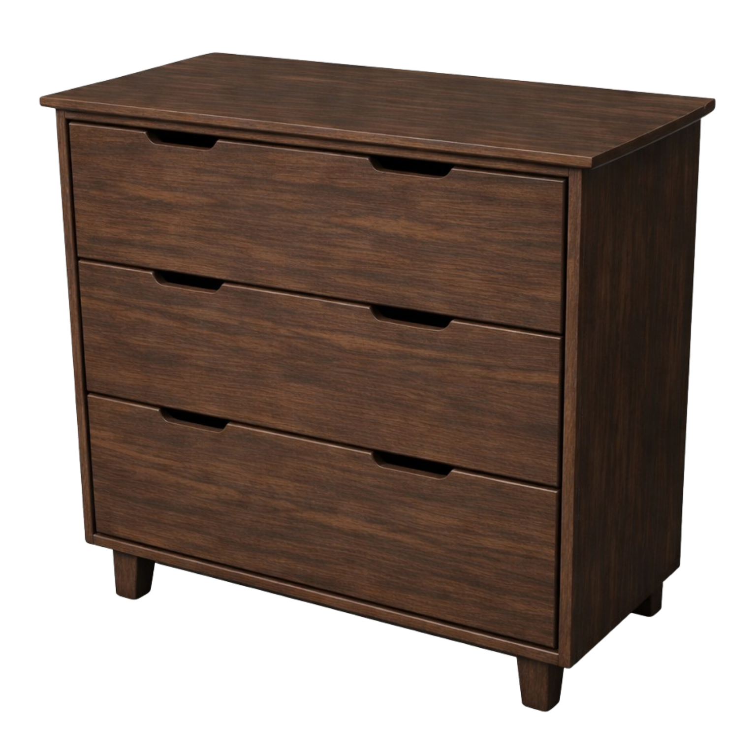 Conte Pine 3 Drawer Chest Dark Oak Stain