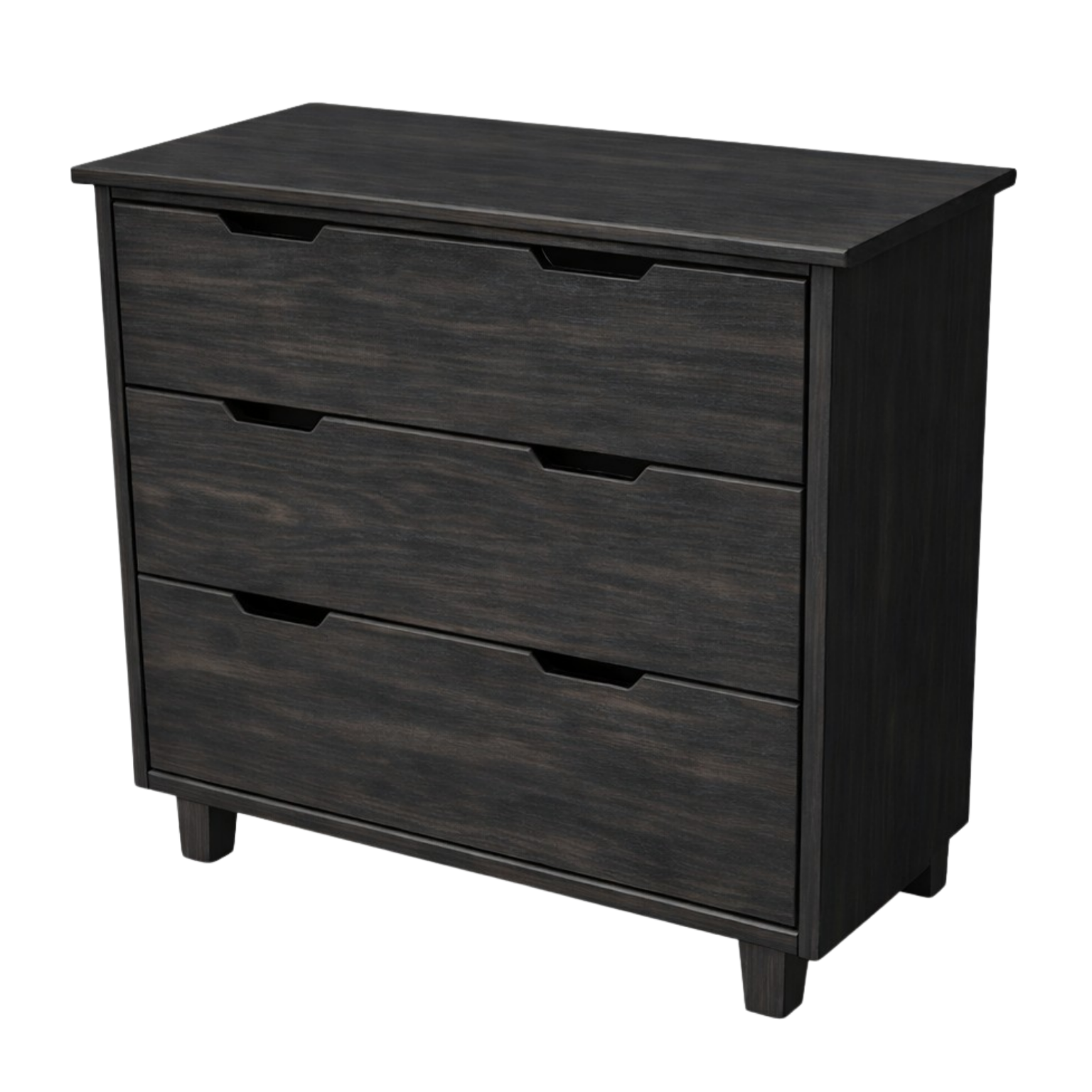 Conte Pine 3 Drawer Chest Black Stain