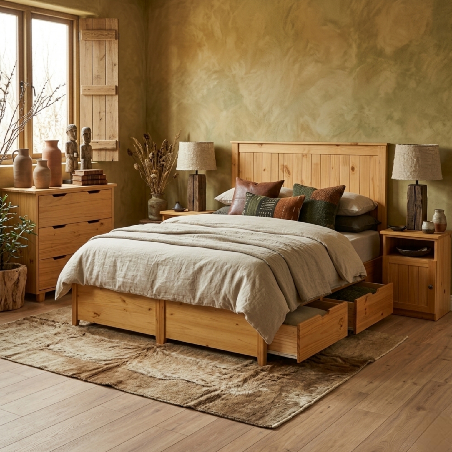 Conte Pine 3 Drawer Chest Light Oak Stain
