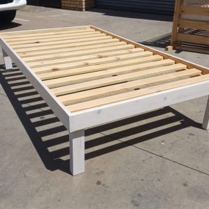 Three Quarter Extra Length Pine Divan bed base White