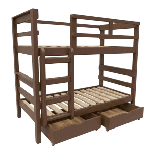 Brown Revive Bunk with storage boxes Dream Beds