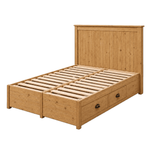 Dream Storage Bed Chic Headboard Light Oak
