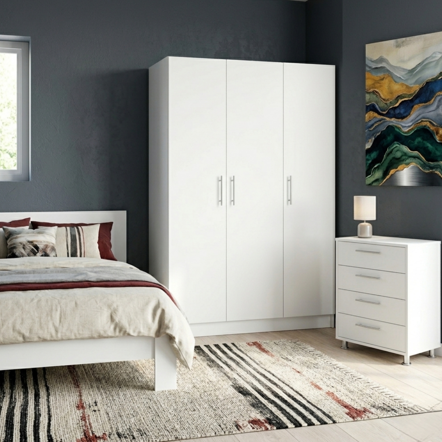 Ello 3 Door Combo Wardrobe - Image 12