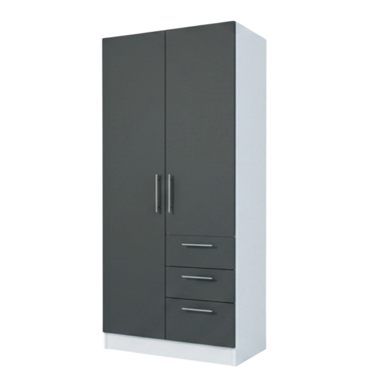 Slate Ello 2 door drawer Wardrobe Dream Beds