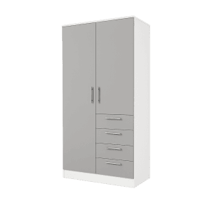 Wardrobe Ello Combo 4 drawer Grey Dream Beds
