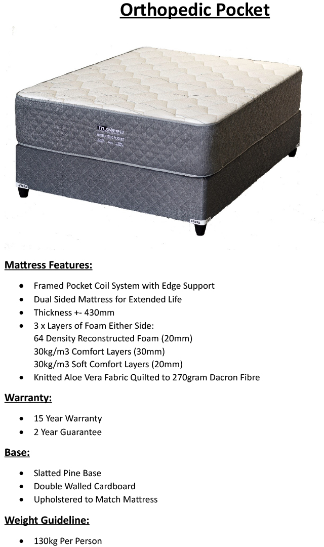Orthopedic Pocket Spec Sheet